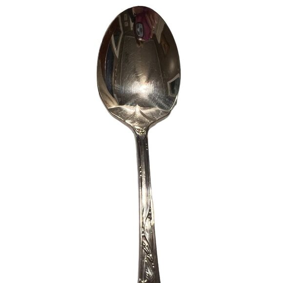 Vintage 1934 Chateau Heirloom Plate Silver Plated Sugar Spoon Flatware Jelly Jam - Picture 2 of 5